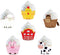 CC HOME 24 pcs Farm Animal Cupcake Wrappers for Baby Shower, Birthday Party, Wedding Decorations