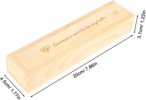 Toyvian Wooden Pregnancy Test Box with Lid Elegant Female Keepsake Storage Case for Announcements Multifunctional