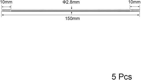 uxcell M3x150mm Pushrod Connector Stainless Steel Rod Linkage,for RC Boat,Car,Airplane,Helicopter,5pcs by uxcell