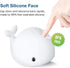OURRY 7 Cute Whale Night Light for Kids,Kawaii Baby Night Light with LED Colors Changing,Tap Control Nursery Squishy