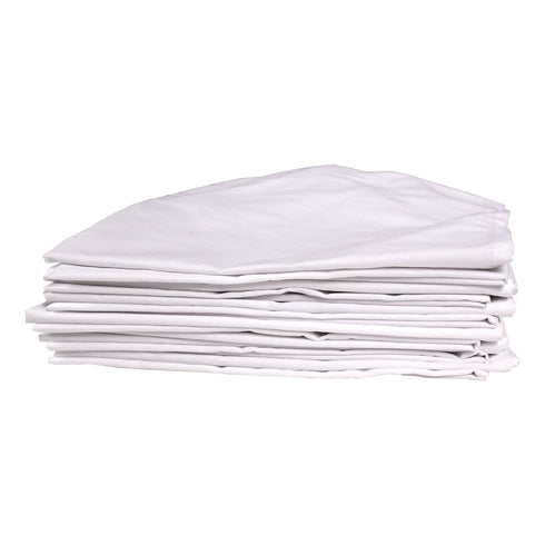 Pack 12, Sprogs Standard Size Daycare Sheets, Soft Fitted Cot Sheets for Preschool and Daycare, of White