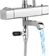 Xoeryoy 5~85C 360 Digital Shower Thermometer Digital Thermometer, with Rotating LED Water Meter Shower Water