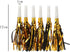 lasenersm 24 Pieces Party Blower Noisemakers, Black and Golden Fringed Noise Maker Blowouts, Party Horns