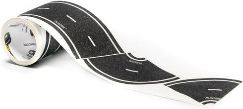 PlayTape Road Tape Curves for Toy Cars, 1 Roll of 36 Curves, 2 in. Wide, Sticks to Flat Surfaces