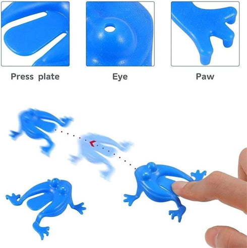 10 Pcs Multicolor ABS Jumping Frog, Colorful Bounce Fidget, Creative Stress Reliever Educational Gags and Joke Toys