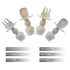 PandaEar (4 Pack) Silicone Baby Led Weaning Spoon Fork - First Training Self Feeding Utensils Set for Toddler 6 Months