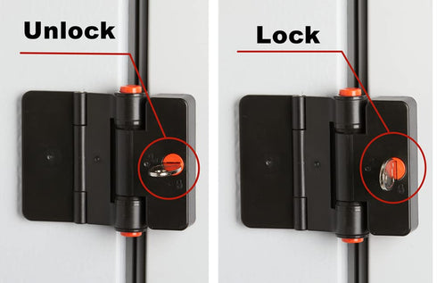 Double Button Adhesive Refrigerator Door Locks with Keys, Child Proof Freezer Door Lock and Safety Cabinet Locks