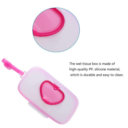 XEERAANG Wet Tissue Box Dirt Resistant Wet Wipe Container Durable Baby Wet Wipe Pouch Container for Travel Outdoor Car