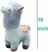 Sibupue 10in Llama Stuffed Animals Soft Plush Cute Alpaca Doll for Boys Girls (caibei yantuo lanse)