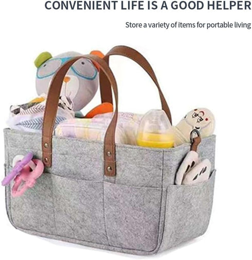 CherryBlossoms Mommy Large Capacity Diaper Bag, Felt Bag Diaper Bag, Baby Travel Storage Bag, Bag Handbag, for Diaper
