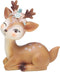 Deer Figurines Toys Decor - 4.1" Cute Fawn Doe Christmas Home Decor Resin Ornament for Birthday Wedding