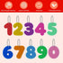 10PCS 123 Gift(10 Sensory Toys & Number Learning - Soft Silicone Stones with Keychains, Montessori Math Toys