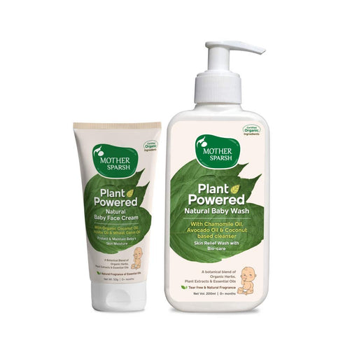 Mother Sparsh Plant Powered Natural Baby Wash, 200 ml + Plant Powered Natural Baby