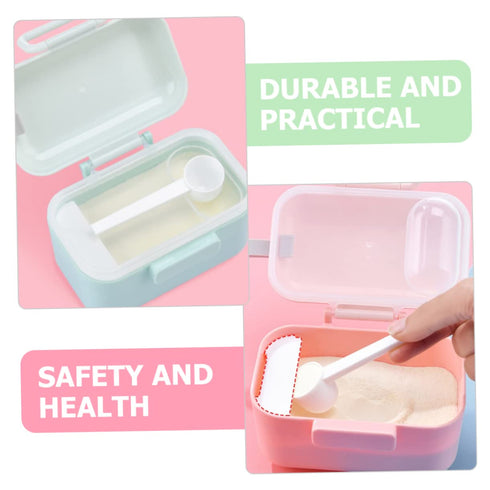 Toddmomy Portable Travel Milk Powder Container Formula Storage Box Snack Holder Strong Sealing Easy to Clean Convenient
