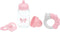 Pink Baby Doll Bottle, Rattle & Pacifier Set | JC Toys -