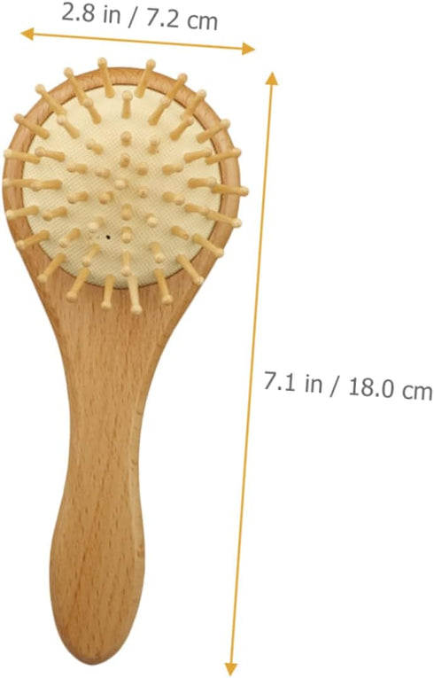FUNNETOYU Set 4pcs Set Infant Hair Brush for Newborns Baby Hair Brush and Comb for Baby Shower