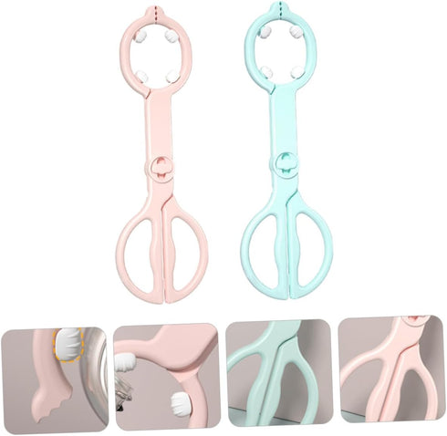 CVUTOVO 2pcs Tong Heat Resistant Slip Bottle Clamp for Feeding for Removing Bottles From Sterilizers Tpe Materials