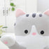 shangman Lovely Plush Cat Doll - Cute Cartoon Soft Stuffed Kitten, Long Throw Pillow Toy Gift for Kids (Grey)