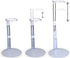 BANBERRY DESIGNS Doll Stand Set of 6 Adjustable Holders for Dolls and Figures 6-12 inches High, White Metal