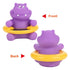 Monetais Baby Bath Thermometer Cute Hippo Bathtub Digital Thermometer Floating Toy Purple