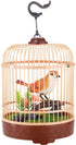 PowerTRC Singing & Chirping Bird in Cage, Realistic Sounds & Movements, Battery Operated, 10” x 7”