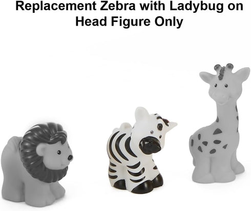 Replacement Zebra with Ladybug Figure for Fisher-Price Little-People Noah's Ark Playset - BMM06 - DKV14