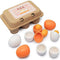 Sportsvoutdoors 6PCS Wooden Egg Kitchen Toys, Kids Play Food Cooking DIY Pretend Play Food Set