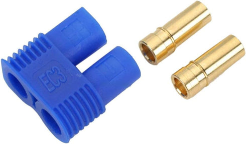 10 Sets EC3 Battery Connector Male Female Plug Adapter, RC Gold-Plated 3.5MM Bullet Banana Connector for RC ESC Motor