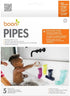 Boon Pipes Toddler Bath Toys - Bathtub Building Toys with Suction Cups - Toddler Sensory Toys and Bathtub Essentials - Multicolored - 5 Count - Kids Ages 12 Months and Up