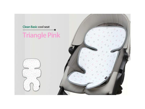 Manito Clean Basic 3D Mesh Seat Pad for Stroller and Car Seat (Triangle Pink)