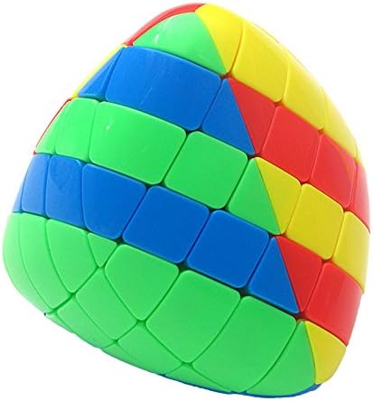 Willking Pyramorphix 5X5 Mastermorphix Megamorphix Stickerless Magic Speed Puzzle Cube, Pyramid-Shaped Brain Teaser
