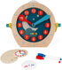 Janod Learn to Tell Time - Wooden Educational Teaching Clock for Ages 5+, J05076