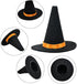 6pcs Mini Witch Hats for Crafts, Tiny Wizard Hat Felt Doll Witch Hat for Wine Bottle Decor, Halloween Decor