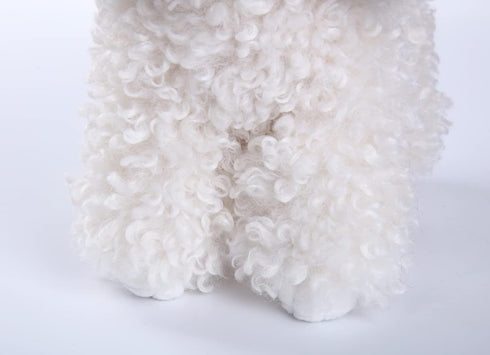 CU-MATE White Poodle Stuffed Animal Simulation Dog -Realistic & Lifelike Soft Handmade Standing Dog Plush Toy Puppy