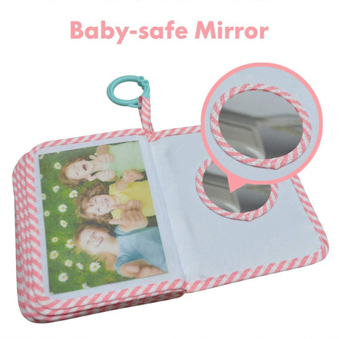 Baby's My First Family Album, Soft Cloth Photo Book for Newborn Toddler & Kids, 4×6 Photo Pockets