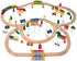 Orbrium Toys 100 Piece Triple Loop Wooden Train Set Track - Fits Thomas Brio