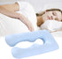 SHOWERORO U-Shape Pregnancy Pillow Case Soft Sky Blue Maternity Support Cover Washable Cushion Case for Body Support