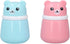 Entatial 2 Body Powder Container, Fine Powder Cartoon Bear Powder Puff Box Pcs No Irritation Durable for Adult