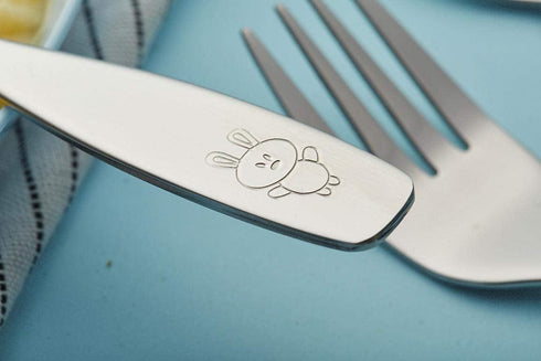 ANNOVA Kids Silverware, 18 Pieces Children's Safe Flatware Set, 9 x Children Safe Forks, 9 x Dinner Spoons, Toddler