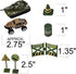 ArtCreativity Diecast Military Playset for Kids - 15-Piece Set with Army Trucks, Signs, and Imagination-Sparking Toys
