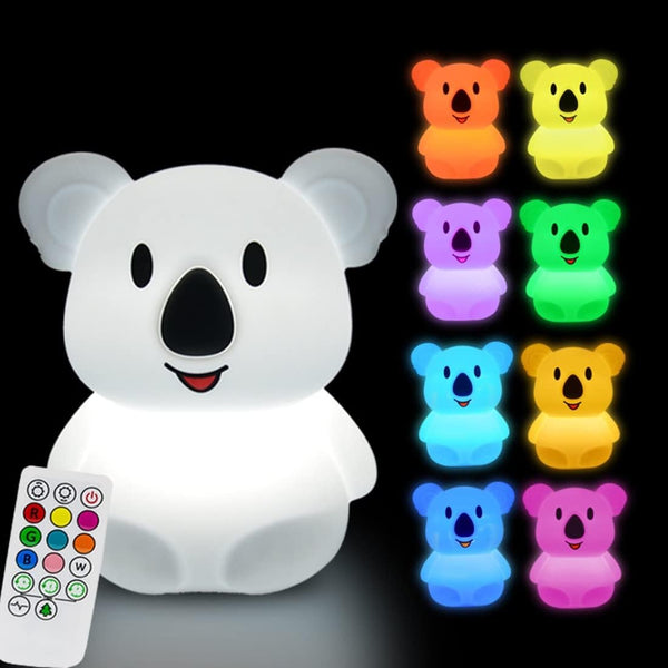 Large Koala Night Lights Kid Bedside Bedroom Light, Nursery Moon lamp, Portable