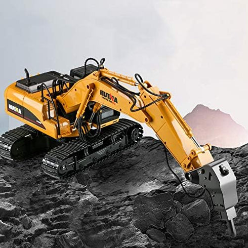 Gemini&Genius 1:50 Scale Diecast Drill Excavator Construction Site Vehicle Toys - Digger and Driller Collectibles