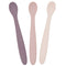 WeeSprout Silicone Baby Spoons, First Stage Infant Feeding Utensils, Soft-Tip, Bendable, Set of 3, Travel Case
