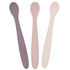 WeeSprout Silicone Baby Spoons, First Stage Infant Feeding Utensils, Soft-Tip, Bendable, Set of 3, Travel Case