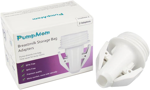 S1 S2 Breastmilk Storage Bag Adapters for Spectra Pumps, Avent Comfort Wide Mouth Flange Pump to Use with Lansinoh