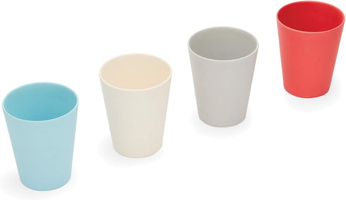 Red Rover Bamboo Kid's Cups Set of 4, Multicolor Bamboo Cups
