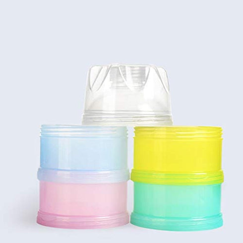 Ginwrek 4 Baby Milk Dispenser Layer Milk Powder Dispenser, Formula Powder Scoop, Infant Formula Infant Food Box