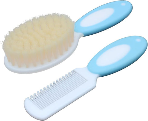 Duruan Baby Hair Brush Soft Goat Bristles-Ideal for Cradle Cap-for Newborns & Toddlers-Natural