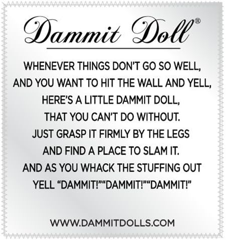 Dammit Doll - Classic Random Color, Stress Relief Gag Gift - 2 Dolls