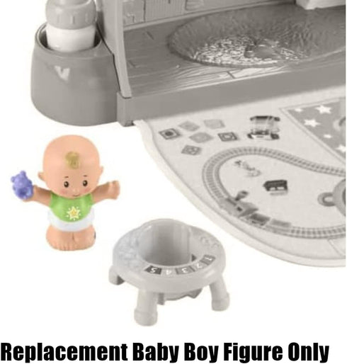 Replacement Part for Fisher-Price Little People Cuddle 'n Play Nursery Playset - GKP70 ~ Baby Boy Figure ~ Blonde Hair ~ Green Shirt with Star